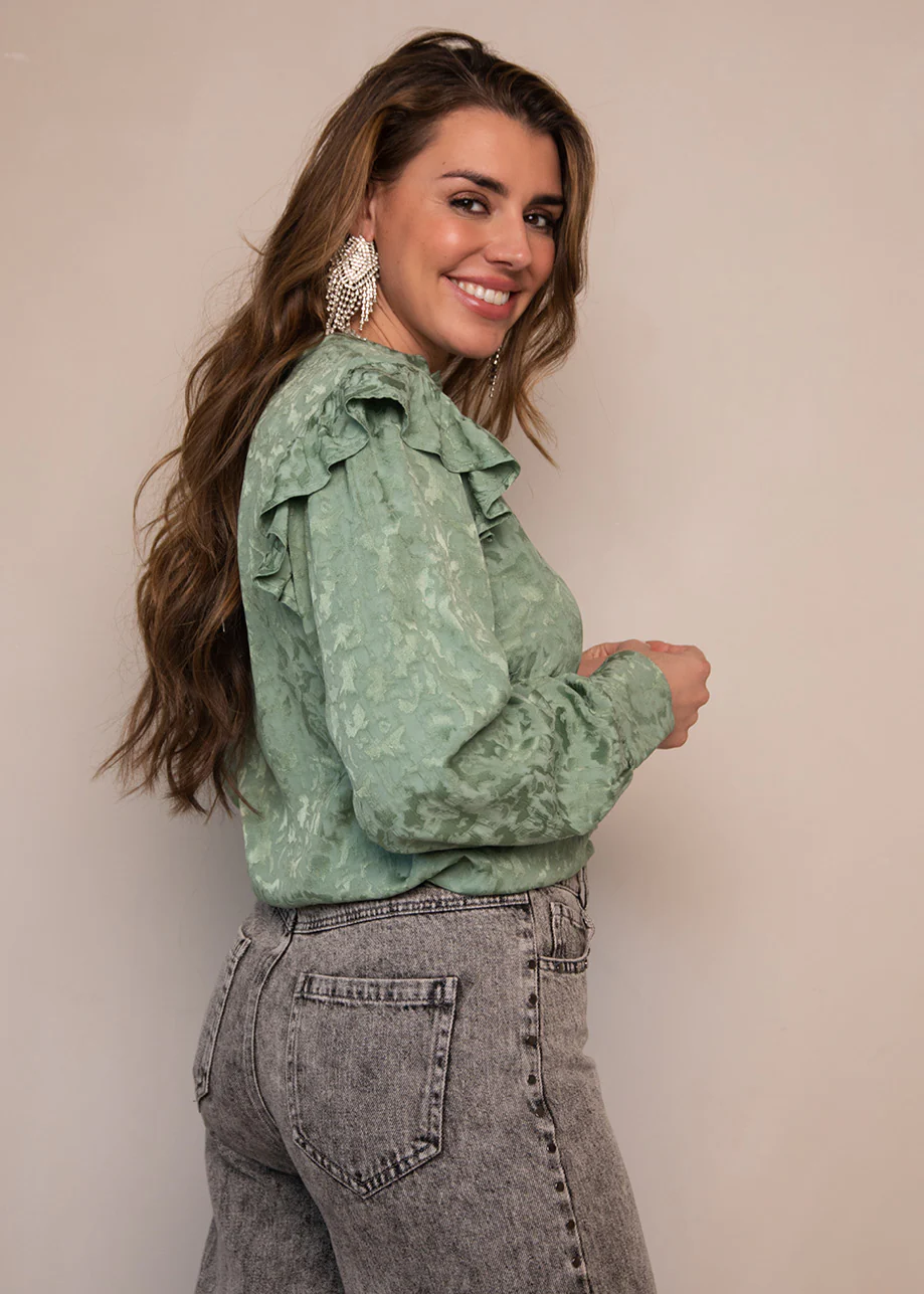 FREEBIRD Melody stud pants grey wash