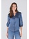 JANSEN AMSTERDAM Bo blouse puff sleeve blue grey