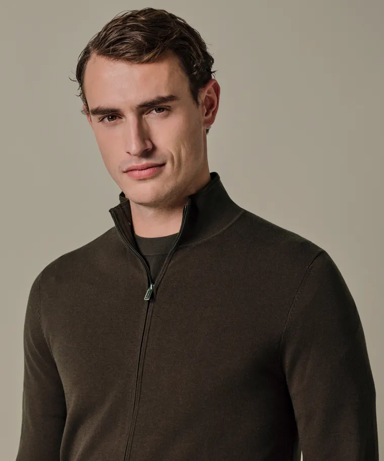 PROFUOMO Dark brown full zip