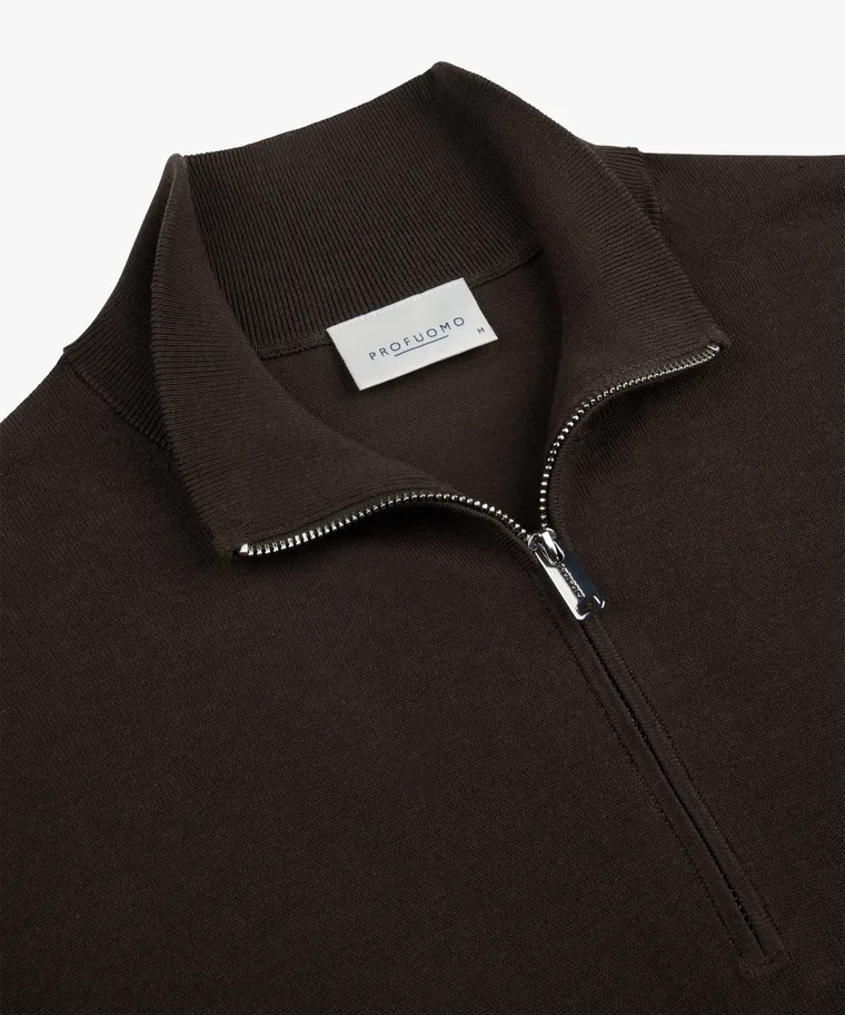 PROFUOMO Dark brown zip