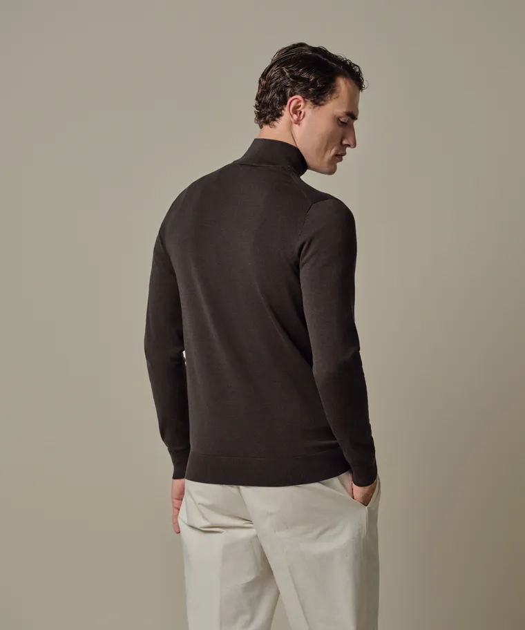 PROFUOMO Dark brown zip