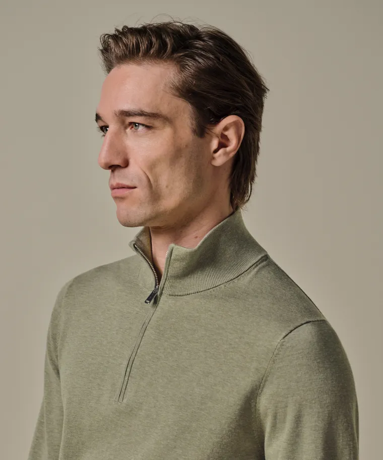 PROFUOMO  Mid green zip