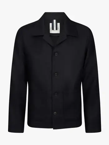 PROFUOMO Lichtgewicht wollen overshirt navy