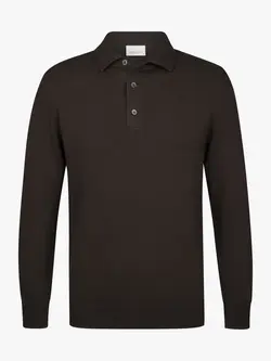 PROFUOMO Polo langemouw Dark brown