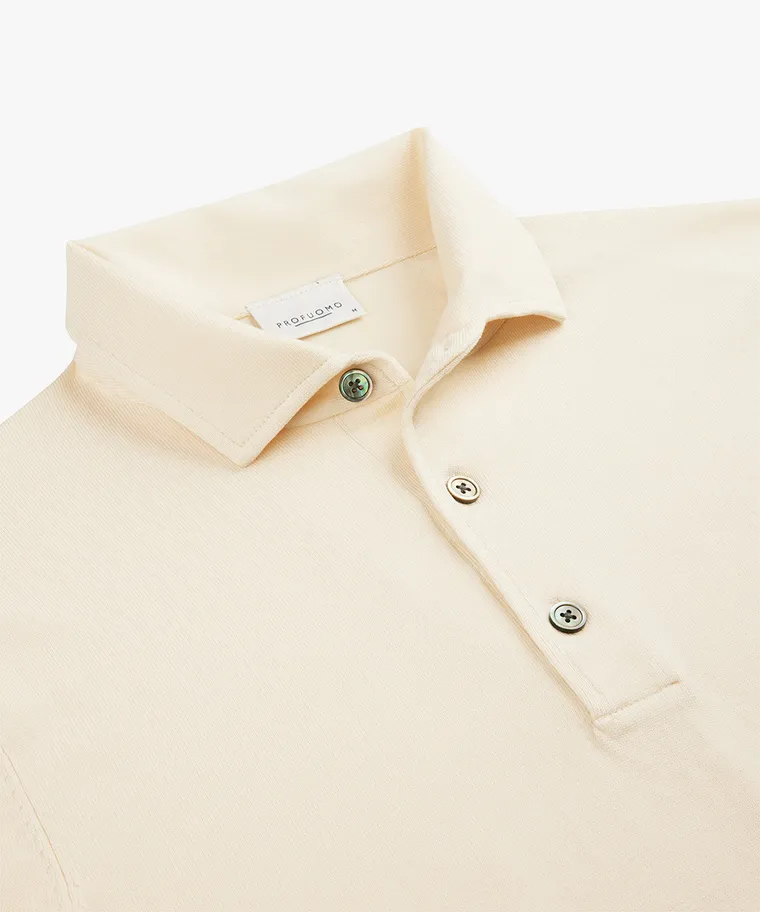 PROFUOMO Polo langemouw Off-white