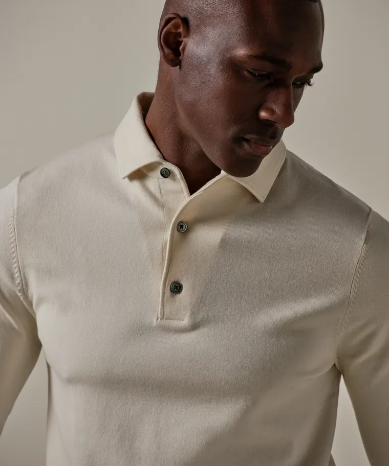 PROFUOMO Polo langemouw Off-white