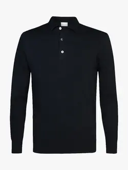 PROFUOMO Polo langemouw Navy