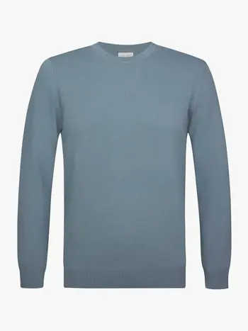 PROFUOMO Luxury Basic crewneck grijsblauw