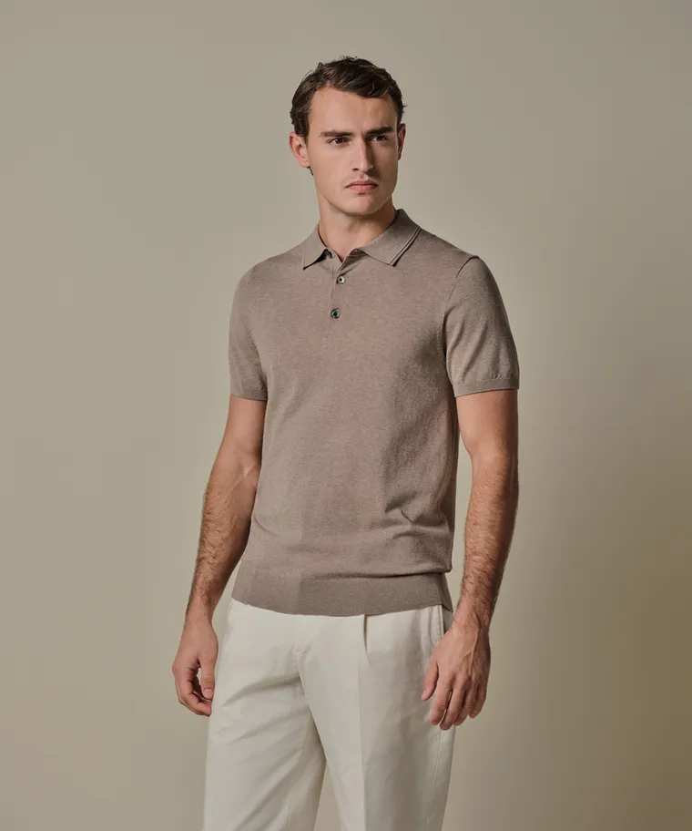 PROFUOMO Knitted polo Beige