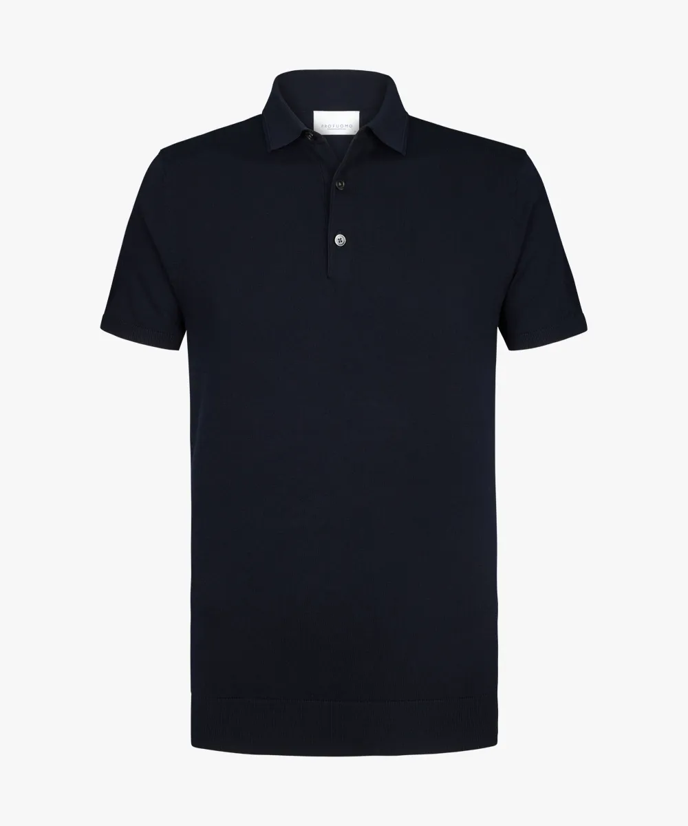 PROFUOMO Knitted polo Navy