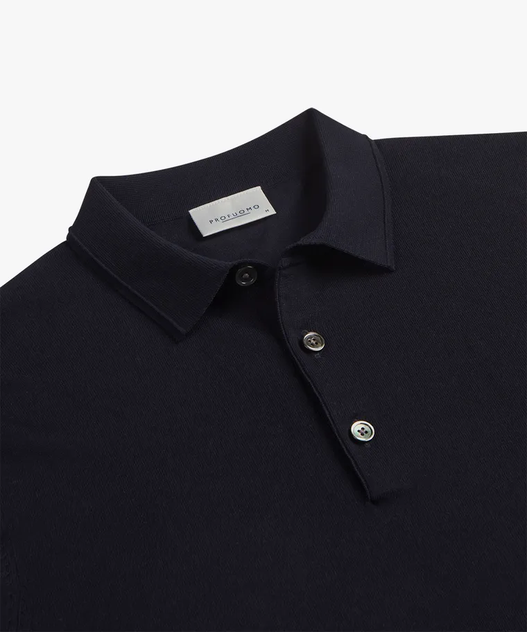 PROFUOMO Knitted polo Navy