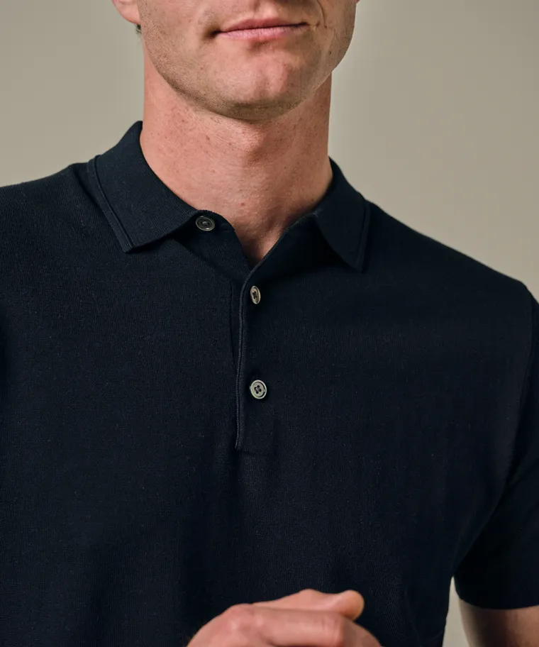 PROFUOMO Knitted polo Navy