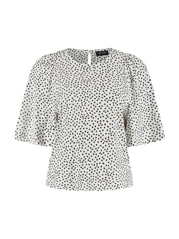 LADY DAY Aston top wit/blauw