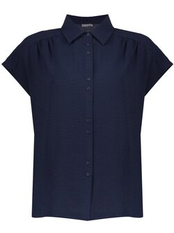 GEISHA Blouse crinckle navy