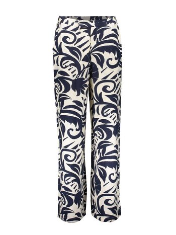 GEISHA Pants naive flower navy/off-white