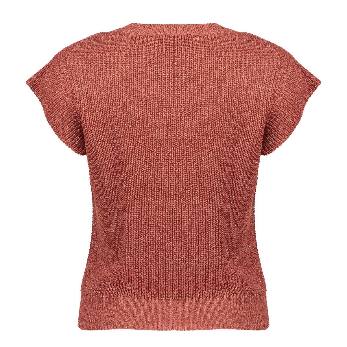 GEISHA  Pullover lurex sleeveless stone red/gold