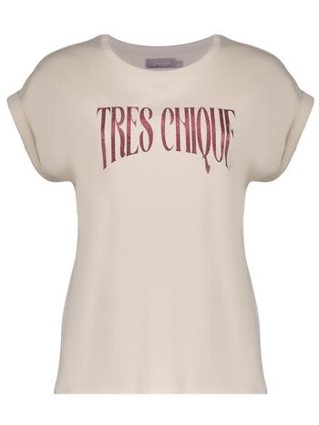 GEISHA T-shirt "tres chique" sand/cherry