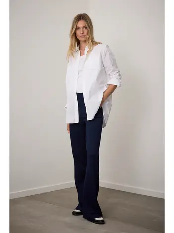 Corel Amsterdam Boa flare broek marineblauw