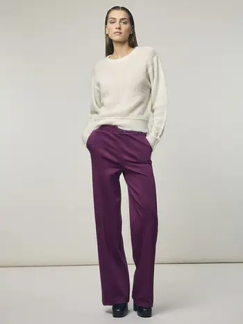Corel Amsterdam Lilly wide leg broek wijnrood