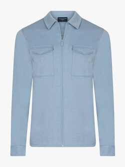 Cavallaro Napoli Zaverio overshirt light blue melange