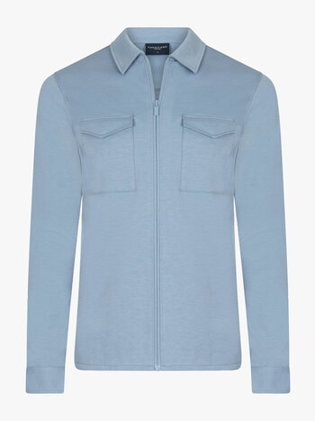 Cavallaro Napoli Zaverio overshirt light blue melange