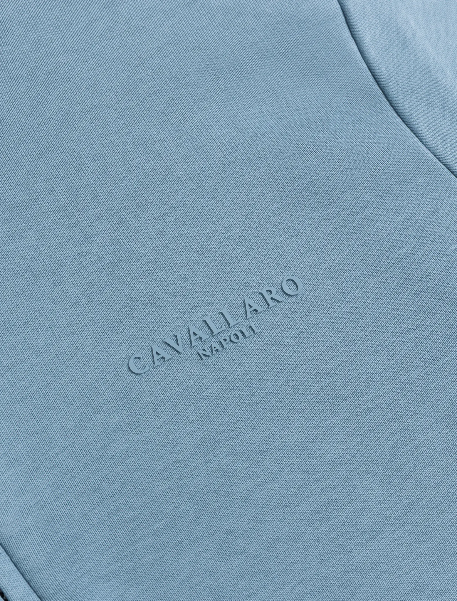 Cavallaro Napoli  Diagono half zip sweat light blue