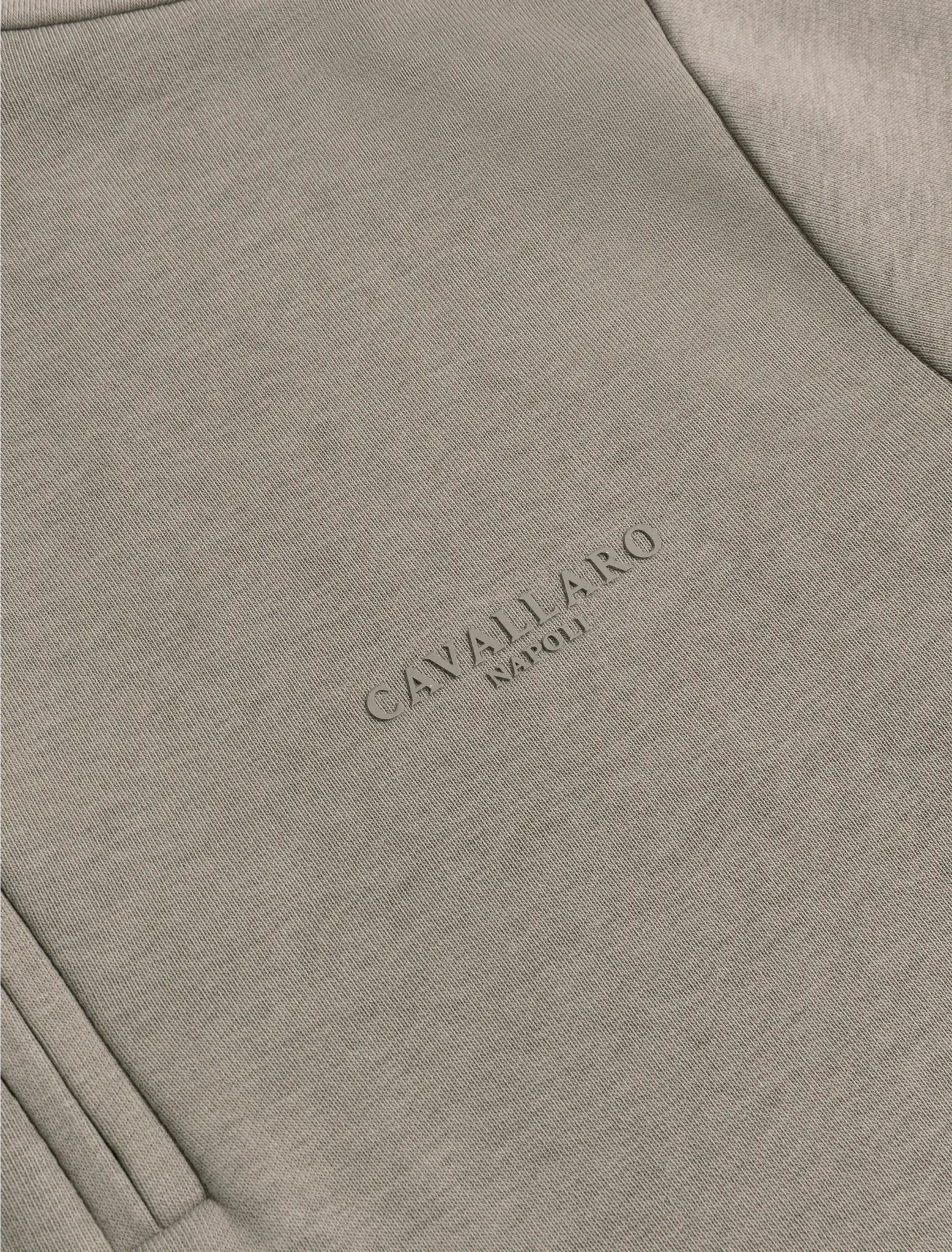 Cavallaro Napoli Diagono half zip sweat taupe