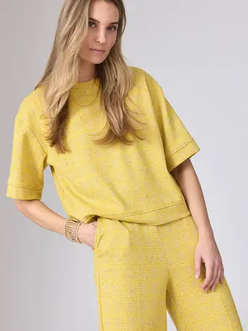Corel Amsterdam Romee jacquard top lemon