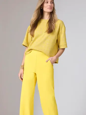 Corel Amsterdam Lilly wide leg broek primrose geel