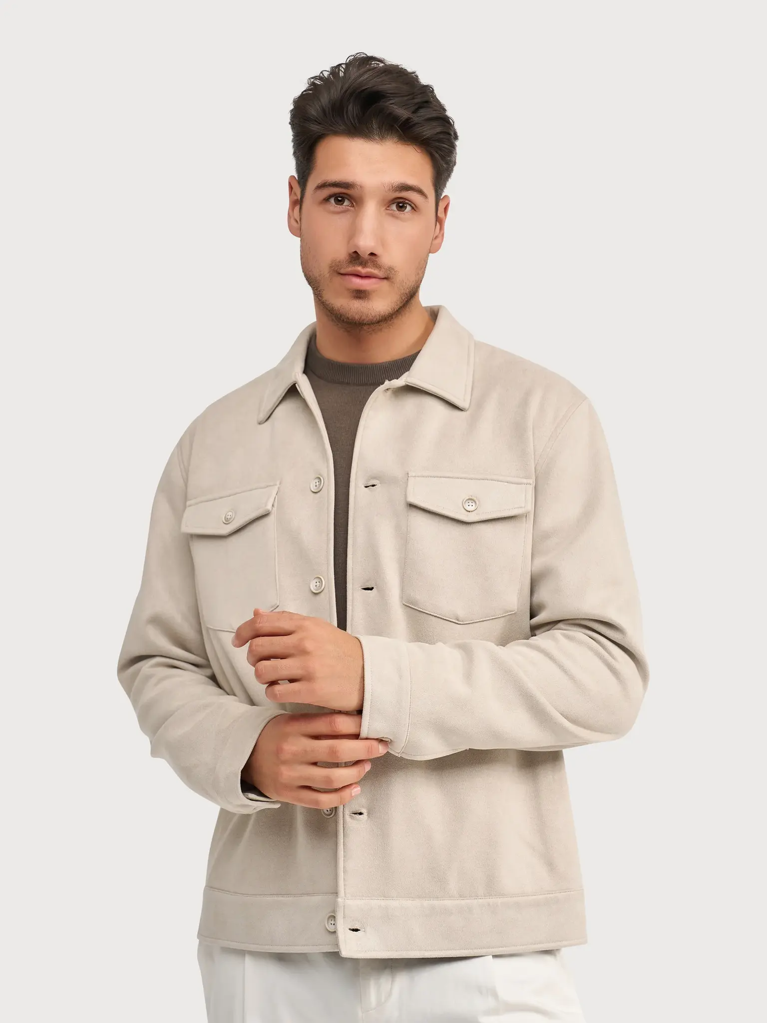 Blue industry  Blue industry shirtjacket stone