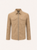 Dekkers leermode Suède overshirt met rits lichttaupe