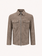Dekkers leermode Suède overshirt met rits lichttaupe
