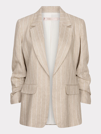 Esqualo Blazer linen stripe sand