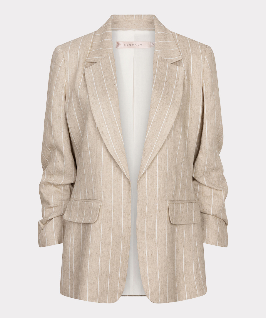 Esqualo  Blazer linen stripe sand