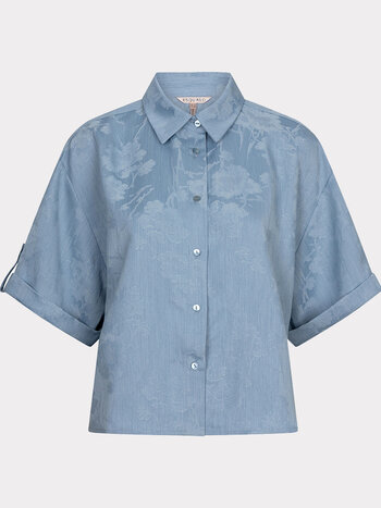 Esqualo Blouse daisy jacquar light jeans bl
