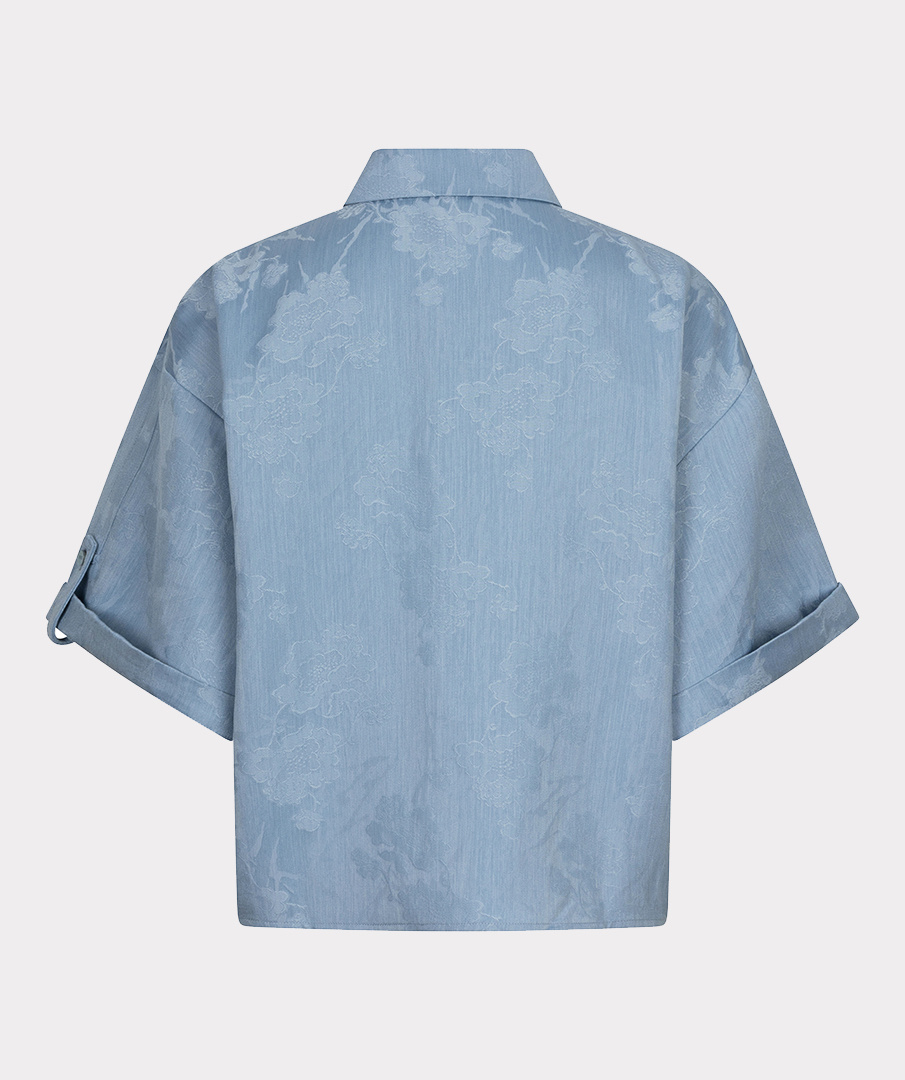 Esqualo  Blouse daisy jacquar light jeans bl