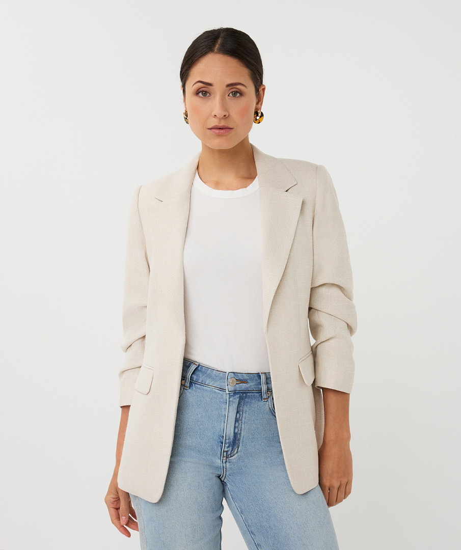 Esqualo  Blazer linen look light sand