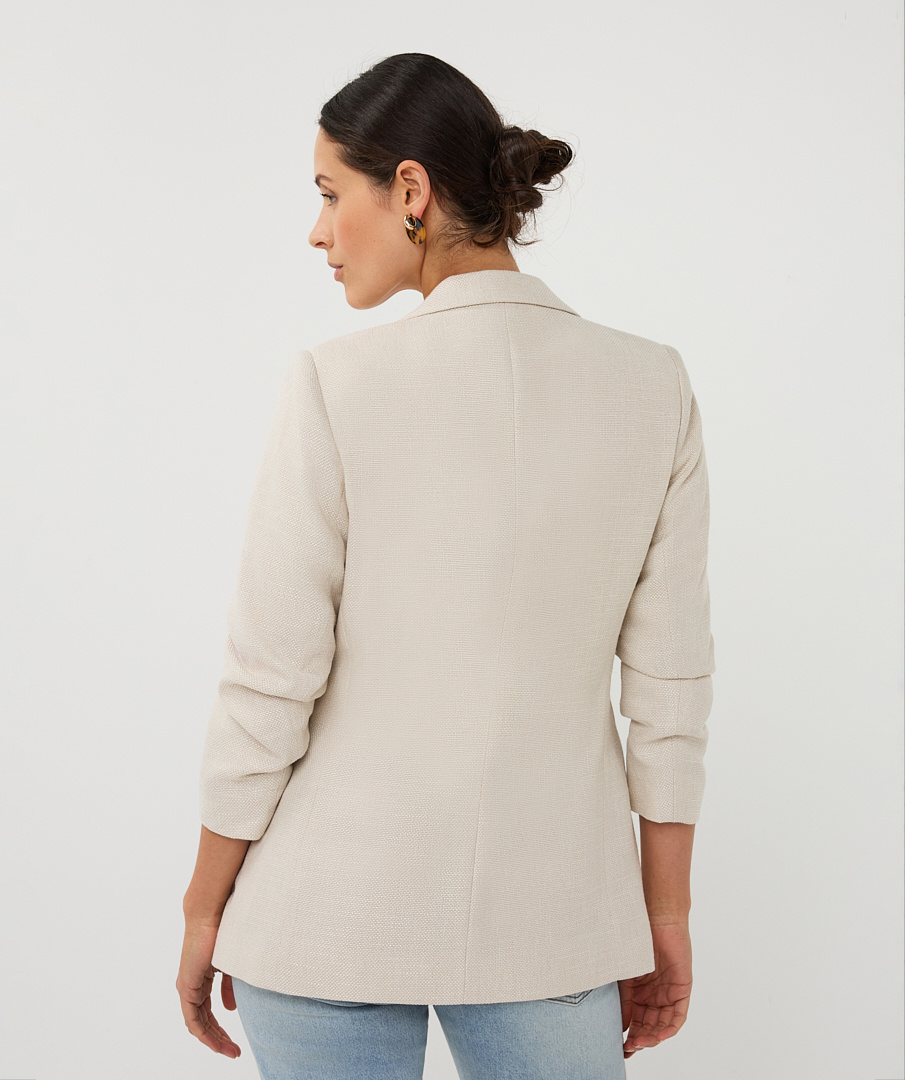 Esqualo  Blazer linen look light sand