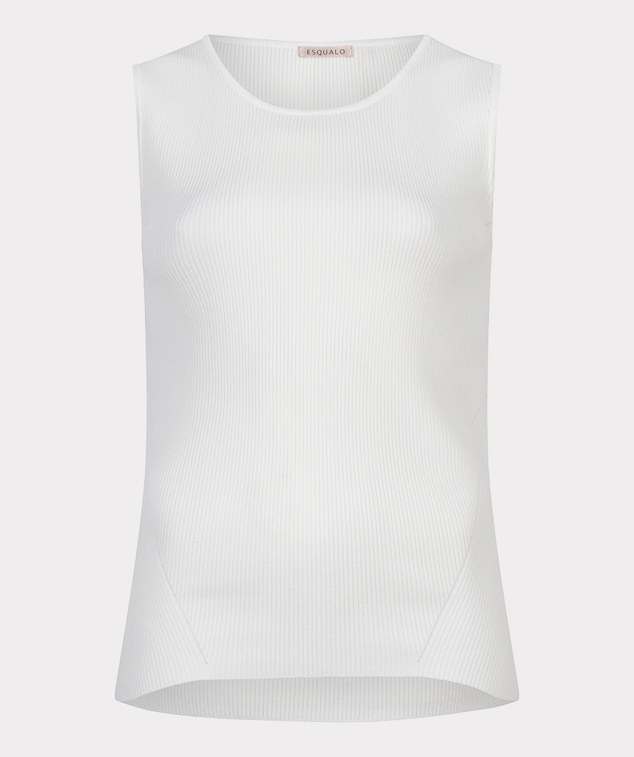 Esqualo  Sweater slv/lss rib off white