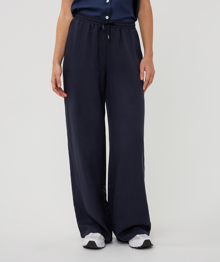 Esqualo  Trousers tencel elastic wb navy