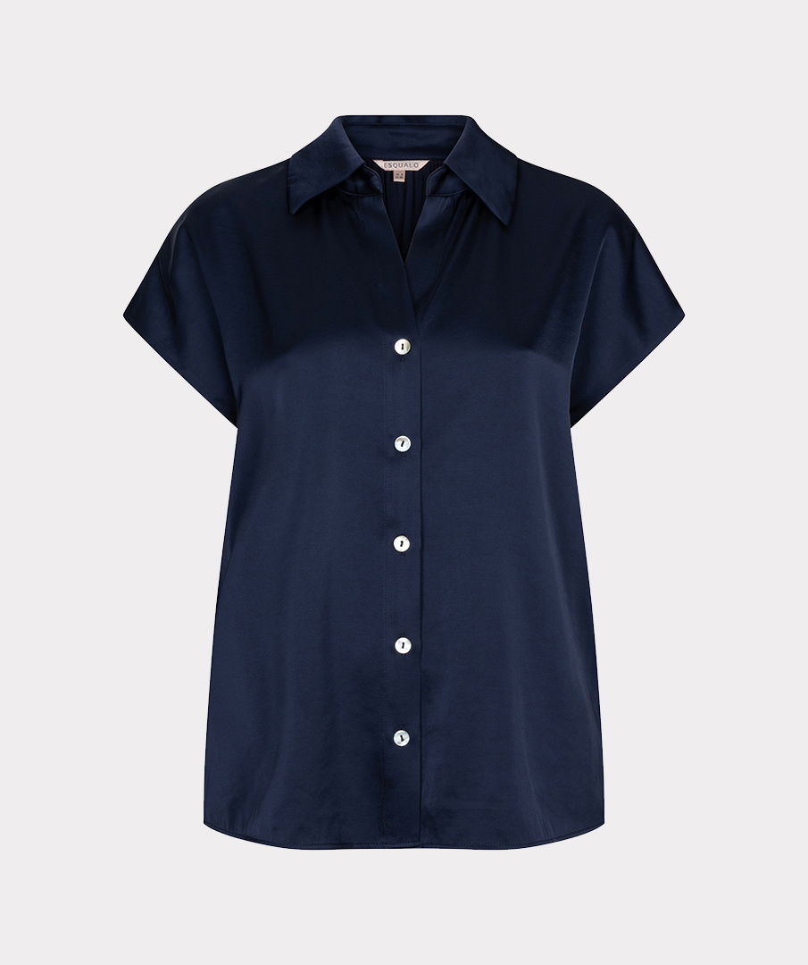 Esqualo  Blouse slv/lss sateen navy
