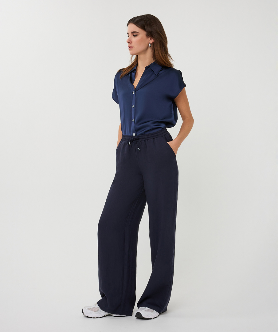 Esqualo  Blouse slv/lss sateen navy