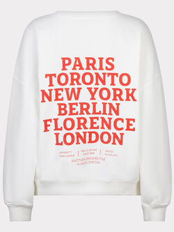 Esqualo Sweater 'cities' off white / re
