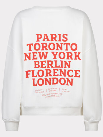 Esqualo Sweater 'cities' off white / re