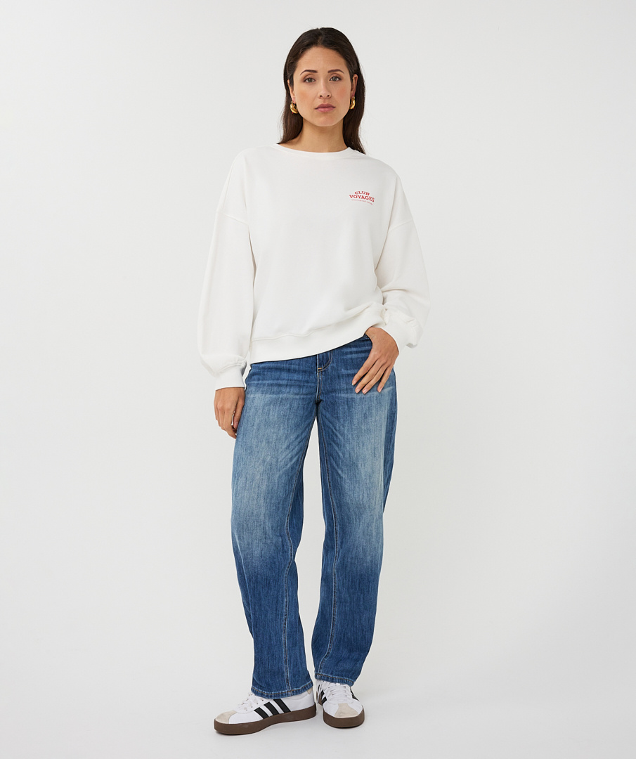Esqualo  Sweater 'cities' off white / re