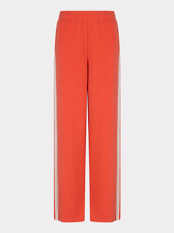 Esqualo Trousers wide stripe modal chili red