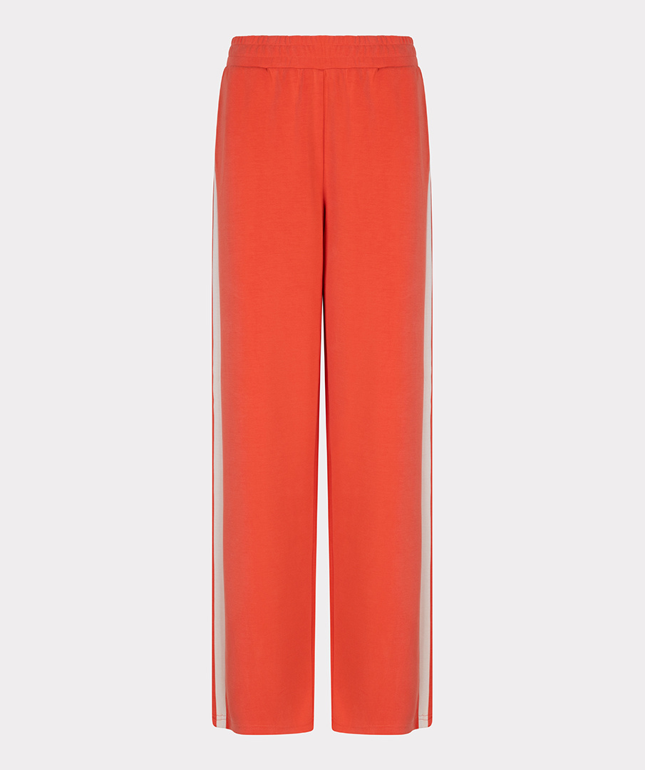 Esqualo  Trousers wide stripe modal chili red