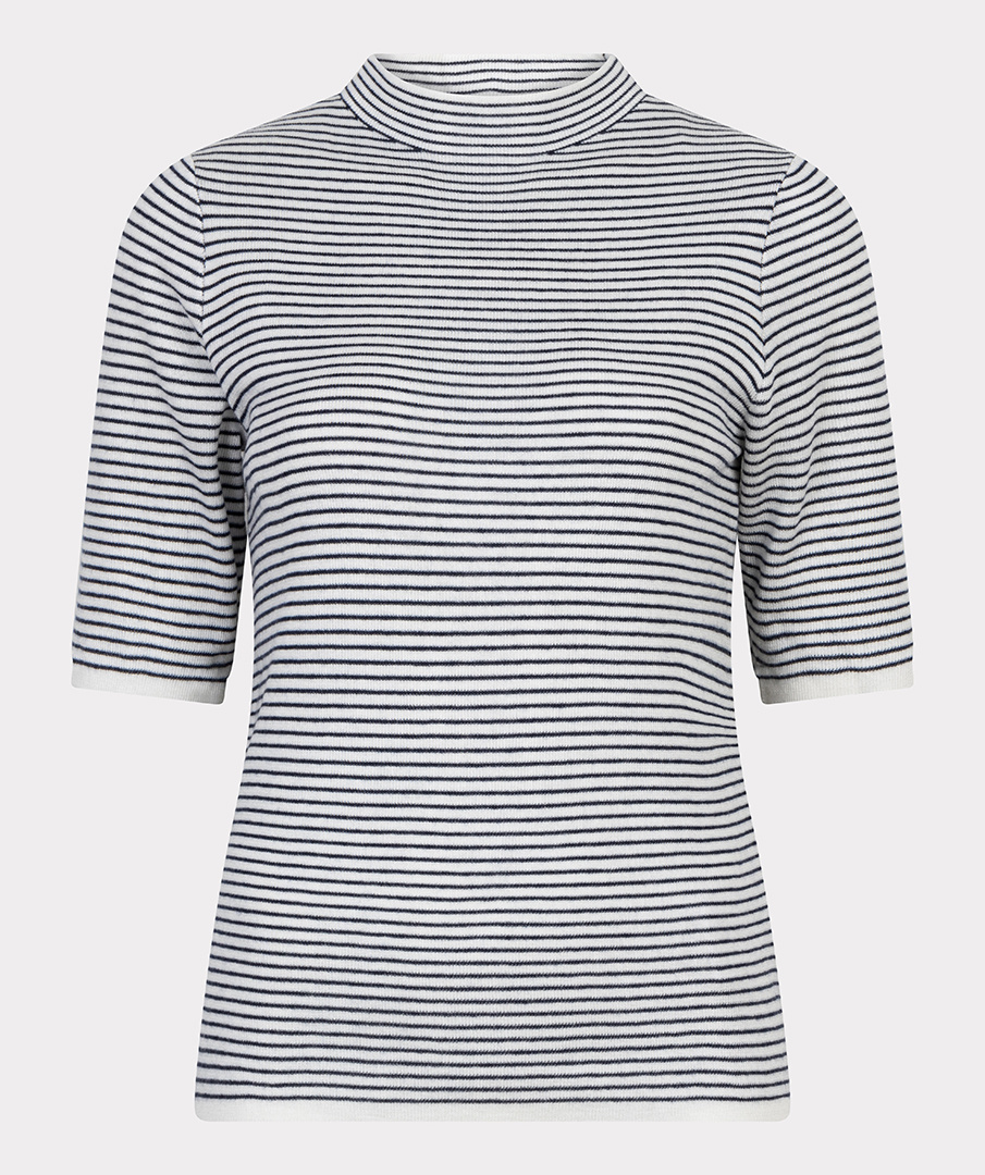 Esqualo  Sweater s/slve striped off white / na
