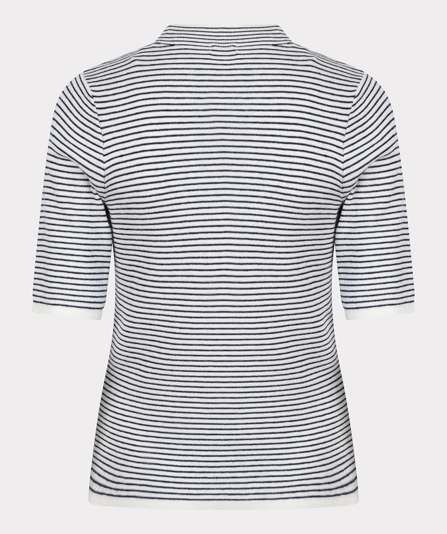 Esqualo  Sweater s/slve striped off white / na