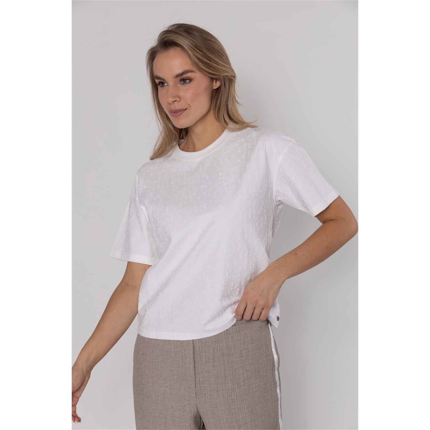 Poools fashion  T-shirt slub white